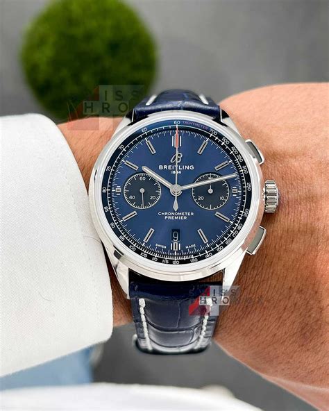 breitling premier b01 blue dial|breitling premier b01 chronograph 42mm.